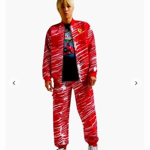 Puma Men's Racing Scuderia Ferrari Joshua Vides Red Pants